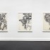 Installation shot of Joyce Pensato: Batman vs. Spiderman at Petzel Gallery, New York