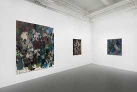 Installation shot, Nature Abstracted, University of the Arts, Philadelphia, October 8, to December 3, 2021, including, far right, Abstraction, 1958, Woodmere Art Museum